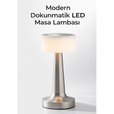 Hangast Dokunmatik Şarjlı LED Masa Lambası 3 Renk Işık Ayarlı Modern Gece Lambası