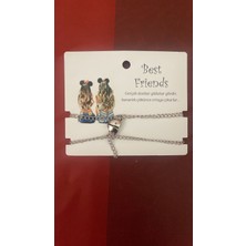 No Name Best Friends Mıknatıslı Kalp Figürlü 2'li Arkadaşlık Bilekliği