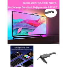 PRNTECH, TV Ekran Senkron LED Işık (ADAPTÖR DAHİLDİR) TV EKRANA GÖRE RENK YAYAN,TV ARKA LED IŞIK (32" TV İÇİN)