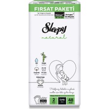 Flamex Natural Bebek Bezi Fırsat Paketi 2 Beden 3-6 kg 48 Adet