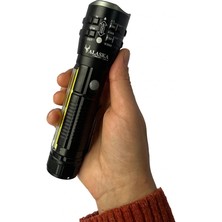 Flamex P27 Şarjlı LED Metal El Feneri 1000 Lümen Lı (5047)