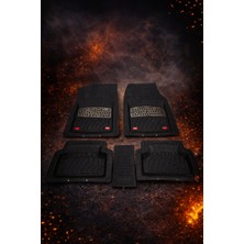Otokit Peugeot 307 Hatchback 2001 - 2025  Havuzlu Üniversal Siyah Renk  Gri Oto Paspas