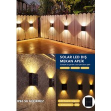 Syn Aksesuar Güneş Enerjili Su Geçirmez Dış Mekan Aydınlatma Lambası-Tekli Model Solar LED Bahçe Aplik Işığı,