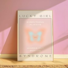 DES VU PRINT Lucky Girl Syndrome Aura Posteri, Coquette Aura Temalı Çerçevesiz Poster