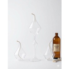 Lebron 3'lü Dekoratif Üfleme Cam Kandil Seti + Kandil Yağı 2 Küçük 1 Büyük