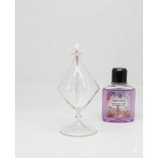 Lebron Dekoratif Cam Kandil Seti+Kandilyağı Hediye