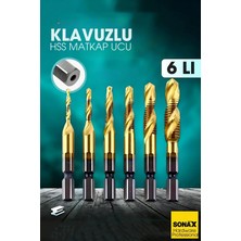 Creatividad Solutions Kılavuzlu Hss Matkap Ucu 6'lı Set M3-M10 Titanyum Kaplamalı 722456