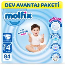 Molfix Kanal Teknolojisi Dev Avantaj Paketi 4+ Beden Maxi Plus 84 Adet
