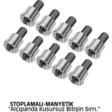 Creatividad Solutions 10 Adet Alçıpan Bits Uç Seti - Manyetik Ph2 Krom Çelik 25MM Vidalama Başlığı 722687
