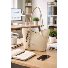 Decent Polo Fonksiyonel Şık Günlük Kadın Kol ve Omuz Çantası Vizon 131