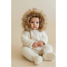 Yupera Welsoft Tüylü Şapkalı Bebek Tulum