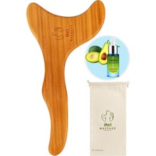 Feyza Design Ahşap Gua Sha Masaj Taşı, Kas ve Lenf Drenajı Için Özel Tasarım