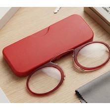 Burun Üstü Mini Sapsız 1.5x Gözlük Büyüteç - Kırmızı Midastech