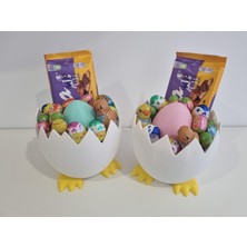 3D Tasarım Çatlayan Yumurta Tasarım Şekerlik & Çikolatalık