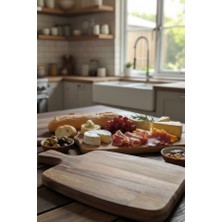 Masif Gürgen Ahşap Sunum ve Kesme Tahtası -Doğal Ahşap Mutfak Gereci