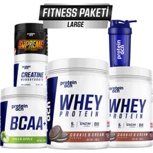 Proteinocean Fıtness Paketi Large -  Cookie & Cream  Yeşil Elma