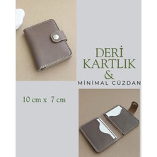 Hakiki Deri Minimal Avuçiçi Sade Tasarım Erkek Cüzdan Kartlık Drc-23