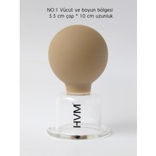 Feyza Design Silikon Vakumlu Selülit ve Boyun Masaj Kupası Seti, Kuru Kupa No:1