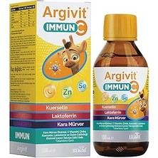Indispensablely Argivit Immun C Şurup Kara Mürver, C Vitamini, Çinko, Kuersetin, Laktoferrin, Üzüm 150 ml Karışık M
