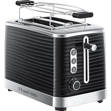 Indispensablely Russell Hobbs Ekmek Kızartma Makinesi [2 Dilim Için] Inspire Siyah, Yüksek Kaliteli Parlak Yapılı (