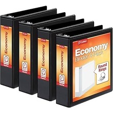 Indispensablely Cardinal Economy 3 Halka Bağlayıcı, 2 Inç, Sunum Görünümü, Siyah, 475 Yaprak Tutar, Yapışmaz, Pvc I