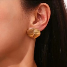 Eredka Gökkuşağı Şekilli Gold Küpe