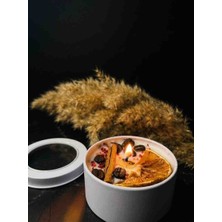 Floryn El Yapımı Aromatik Dekoratif Mum – Portakal Dilimli Tarçın ve Kahve Çekirdekli Doğal Mum 7×3 cm