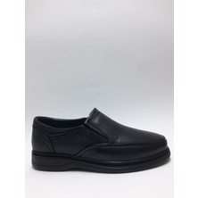 Hsa Hakiki Deri Bağcıksız Siyah Renk Hafif Taban Günlük Rahat Yazlık Erkek Ayakkabı C-89260958HSA