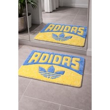 Tufty Friends Logolu El Yapımı Tufting Halı - Çok Amaçlı Halı - Yumuşak Tüylü Halı -Kaymaz Taban