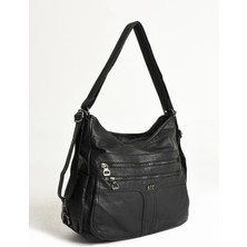 571 Collections Çanta Yıkanmış Deri Hem Sırt Hem Omuz Çantası (Model: 571-9-10D)