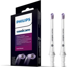 Philips Sonicare Ağız Duşu Yedek Başlığı,  Derinlemesine Diş Arası Temizliği, 2’li Şeffaf, HX3062/00