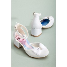 SGF Kids Beyaz Çocuk Karakterli Topulu Abiye Ayakabı