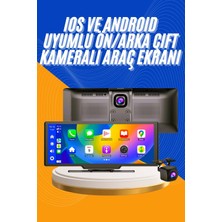Buyx Android ve Ios Uyumlu Ön Arka Çift Kameralı Araç Ekranı Dokunmatik Carplay - BU002T-7GE5D7