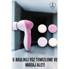 Buyx Taşınabilir Yüz Temizleme Cihazı Masaj Peeling Temizlik 5 Başlıklı - BU002T-7GEOY7