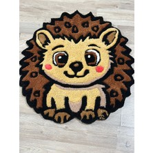 Tufty Friends Yavru Kirpi Temalı Tufting El Yapımı Halı-Yumuşak Tüylü Halı