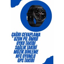 Buyx Akıllı Saat Yeni Nesil Üç Kordonlu Nabız Ölçer Çağrı Cevaplama - BU002T-7GIBB5