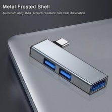 Derwell 3 Port Yüksek Hız 5gbps Hız USB Type C 3.0 Hub 3 Portlu Çoklayıcı Çoğaltıcı Dönüştürücü Tak Çalıştır Çevirici Adaptör