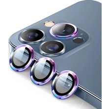 Buyx Ally Iphone 13 Pro -13 Pro Max 3D Metal Çerçeveli Kamera Lens KORUYUCU-(5775) - BU002T-7FMAS4