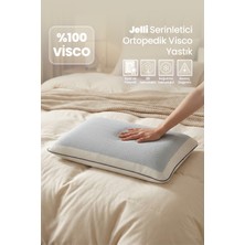 Terletmeyen Ortopedik Yastık Serinleten Visco Yastık Jelli Yastık 60X40X15CM