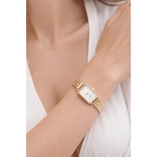 Sonsuzsaat Vintage Altın Renk Sade Tasarım Gold Kadın Metal Kordon Analog Zarif Şık Günlük Ofis Kol Saati