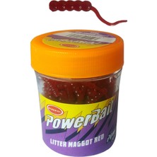 Berkway Silikon Kurt Balık Yemi - Kokulu - Maggot - Kırmızı - Power Bait (9953)