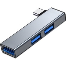 Derwell 3 Port Type-C 3.0 Yüksek Veri Aktarım Hızı Hub Çoğaltıcı Çoklayıcı Swıtch Hızlı Type-C Den USB Çoklama Dişi Splitter Macbook/laptop/bilgisayar/tablet/telefon Vb Için Çevirici Adaptör