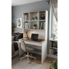 Arion Kids Yeni Nesil Kitaplıklı Çalışma Masası | MDF | Ergonomik Tasarım | Kitaplıklı ve Açılabilir Kapaklı Model