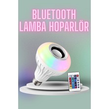 Buyx Kumandalı Rgb LED Işık Bluetooth Hoparlör Ses Lambası Renkli Ampul - BU002T-7GDSI4