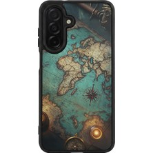 Samsung Galaxy A36 Uyumlu Harita Tasarımlı Glossy Premium Kılıf