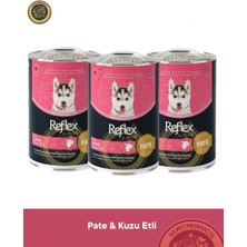 Reflex Plus Pate Kuzu Etli Yavru Köpek Maması Seti 3x400 gr