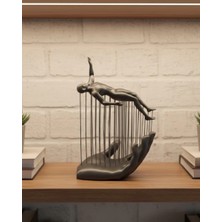 Buyx 3D El Formlu Insan Figürü Gri Soyut Tasarım Dekoratif Biblo - BU002T-7HGAU2