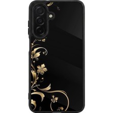 BG AKSESUAR Samsung Galaxy A26 Uyumlu Yaldizli Cicek Tasarımlı Glossy Premium Kılıf
