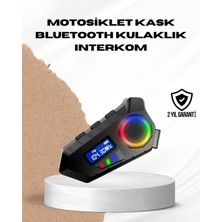 Buyx Bluetooth 5.4  Interkom IP65 Toz ve Su Geçirmez LED Göstergeli - BU002T-7GJ3P2