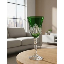 Decostyle Kristal Görünümlü Dekorlu Sunum Kadehi - El İşçiliği Ayaklı Cam Bardak